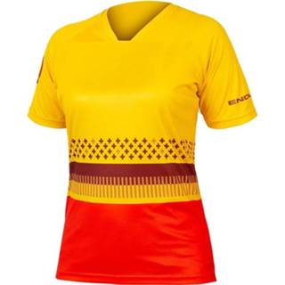 👉 Wielershirt m active vrouwen ENDURA DamesSingletrack Print LTD bikeshirt, Maat M, Wielershirt, Fietskleding