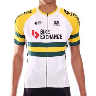 Koersbroek m active mannen TEAM BikeExchange korte Australische kampioen 2021, voor heren, Maat