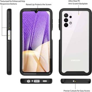 👉 Coverhoes zwart extreem hoesje Samsung Galaxy A32 5G 360 Full Cover - 8720329626515