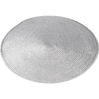 👉 Placemat zilver active polypropeen| Ronde polypropeen 38 cm