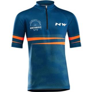 👉 Northwave - Origin Junior Jersey Short Sleeves - Fietsshirt maat 8 Years, blauw