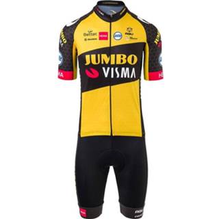 👉 TEAM JUMBO-VISMA 2021 Set (fietsshirt + fietsbroek), voor heren, Fietskleding