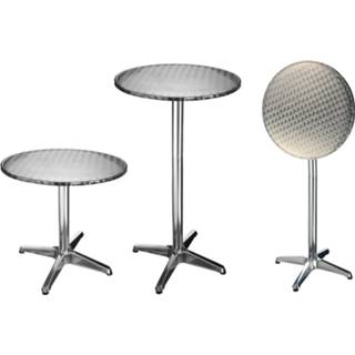 👉 Bistro tafel aluminium active Bistrotafel inklapbaar rond 60x60x(58-115) cm 4034127602973