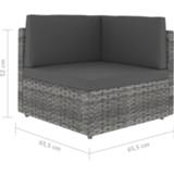 👉 Hoekbank grijs active sectioneel poly rattan 8719883871875
