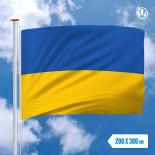 👉 Vlag active Oekraine 200x300cm - Glanspoly 7424951365330