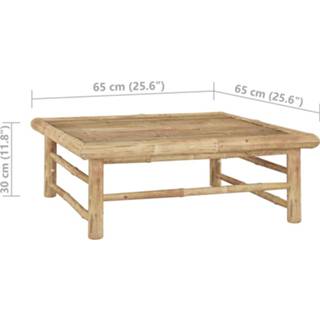 👉 Terrastafel bamboe active Tuintafel 65x65x30 cm 8720286188064