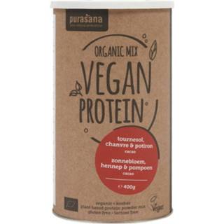 👉 Zonnebloem active Purasana Vegan Protein Mix Pompoen - Hennep Cacao Bio 400 gr 5400706614740