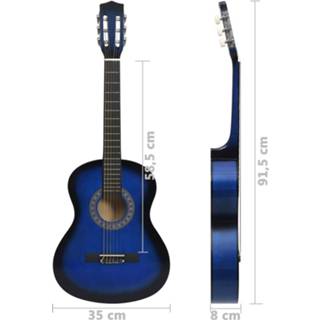 👉 Gitaar blauw active kinderen klassiek beginner en 3/4 36