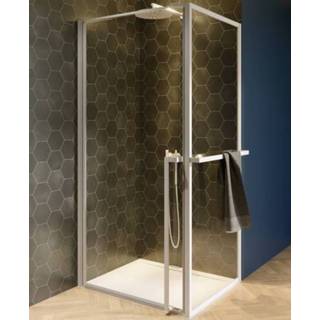 👉 Douche cabine glas veiligheidsglas wit mat Riho Lucid GD201 Douchecabine 100x80x200cm Rechthoek helder GD210W080 8714148594834
