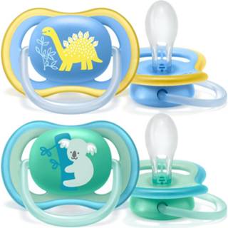 👉 Active blauw groen Philips Avent Ultra Air-Fopspeen 18 m Blauw/Groen met Opdruk 2 stuks 8710103896128