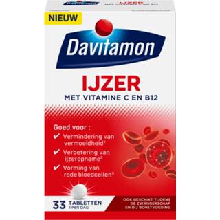 👉 Vitamine IJzer active Davitamon Met B12 33 tabletten 8710537043631