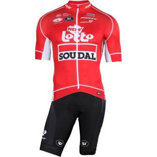 👉 LOTTO SOUDAL Tour de France PRR 2018 (fietsshirt + fietsbroek) Set (2 stukken, v