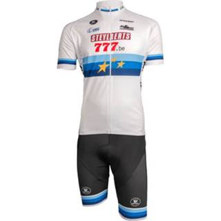 👉 STEYLAERTS-777 Europees kampioen 2019 Set (fietsshirt + fietsbroek), voor heren,