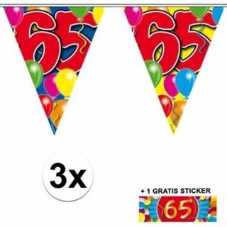 👉 Vlaggen lijn 3x vlaggenlijn 60 jaar met gratis sticker