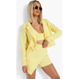 👉 Getailleerde Blazer, Bralette En Skort, Lemon