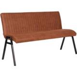 👉 Eetkamerbank Matz - Cognac Microfiber 145 cm