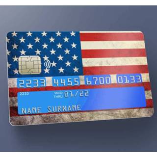 Amerikaanse vlag nederlands creditcard zelfklevende sticker