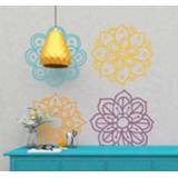 👉 Nederlands mannen Stickers bloemenpatroon Pakket van 4 mandala's