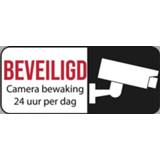 Bord nederlands Beveiligde camera 24 uur per dag zelfklevende sticker