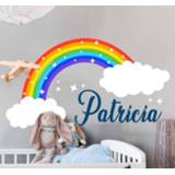 👉 Muursticker nederlands baby's Babykamer muurstickers Gepersonaliseerde sparkly regenboog