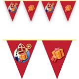 👉 Vlag active rood Sinterklaas decoratie vlaggen slinger 10 meter
