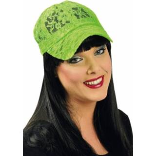 👉 Baseball cap groen vrouwen active Kanten neon voor dames