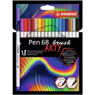 👉 Etui Brushstift Stabilo Arty Pen 68 À 18 Kleuren 4006381566940