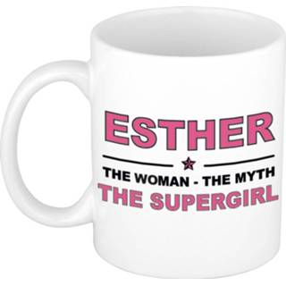 👉 Beker multi keramiek vrouwen active Esther The woman, myth supergirl verjaardagscadeau mok / 300 ml