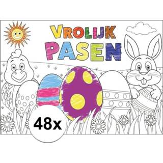 👉 Kleurplaat placemat active Pasen kleurplaat/ placemats 6 stuks voor paasontbijt/paaslunch