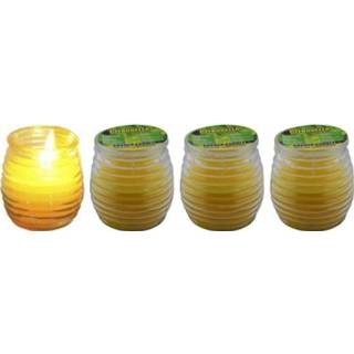 👉 Kaars glas 4x Citronella kaarsen in