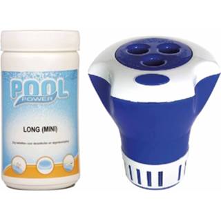 👉 Zwembad volwassenen Water/zwembad chloordrijver met thermometer incl chloortabletten voor kleine zwembaden