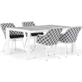 👉 Tuinset Mixed Black-White dining sets zwart-wit Lifestyle Crossway/Ravenna 180 cm 5-delig 7423607195154