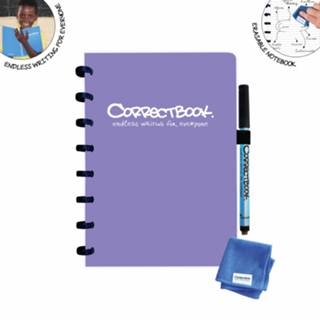 👉 Notitieboek purper paars Uitwisbaar | Correctbook Petunia purple A5 Gelinieerd