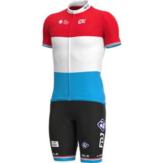 👉 Fietsshirt active mannen GROUPAMA-FDJ Luxemburgse kampioen 2021 Set (fietsshirt + fietsbroek), voor heren 4260627180820