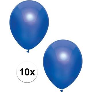 👉 Ballon blauwe blauw rubber active Navy metallic ballonnen 30 cm 10 stuks