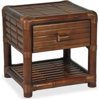 👉 Nachtkastje bruin bamboe active 45x45x40 cm donkerbruin 8718475561736