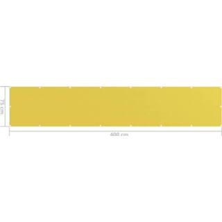 👉 Balkonscherm geel active 75x400 cm HDPE 8720286095560