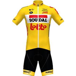 👉 SOUDAL LOTTO TDF 2020 Set (fietsshirt + fietsbroek), voor heren, Fietskleding