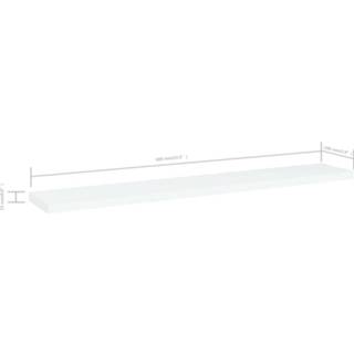 Wandschap wit active Wandschappen 4 st 60x10x1,5 cm spaanplaat 8720286244555