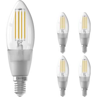 👉 Kaars Voordeelpak 5x Calex Smart LED Lamp E14 4,5W 450lm 1800-3000K CCT Gloeilamp | Tuya Wi-Fi 8719157029483