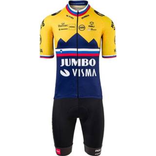 👉 Fietsshirt active TEAM JUMBO-VISMA Slovenischer Zeitfahrmeister Set (fietsshirt + fietsbroek), voo 4260697425906