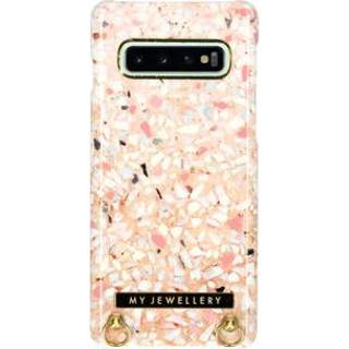 👉 Hard case roze Design Hardcase Koordhoesje voor de Samsung Galaxy S10 - Pink Brick 8719954075959