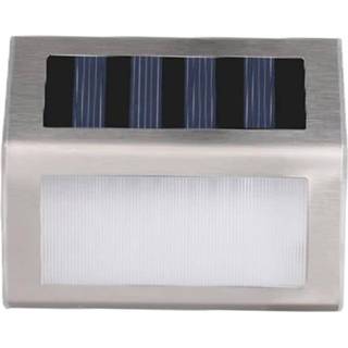 Buitenlamp aluminium zilverkleurig Solar Led Buitenlampjes Met Nachtsensor - 6 Stuks 8718969575300