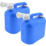 👉 Jerrycan blauw 2x stuks jerrycans 5 liter voor brandstof