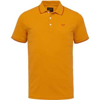 👉 Short sleeve l men poloshirts oranje polo stretch pique iceland poppy 8719419817773