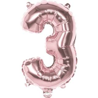 👉 Folie goud goudkleurig Boland Cijferballon 3 66 Cm 8712026219039