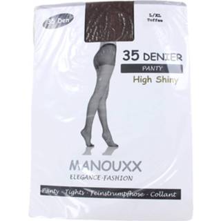 Panty's active mannen Manouxx Panty Shiny 35 Den Toffee (Maat: S-M) 8716766085084