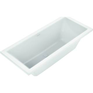 👉 Ligbad wit Ben Quadralux Design 180x80 cm Mat incl. Afvoer Sleuf en Afdekkap