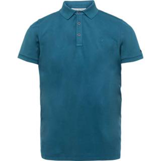 👉 Short sleeve blauw s m XL l XXL men poloshirts Cast Iron - polo light pique stre ink blue 8719419710661 8719419710678