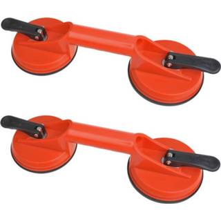 👉 Zuignap Set van 2x stuks vacuumheffer met 2 zuignappen tot 80 kg